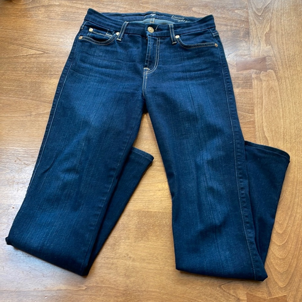 7 for all mankind mid rise kimmie straight jeans